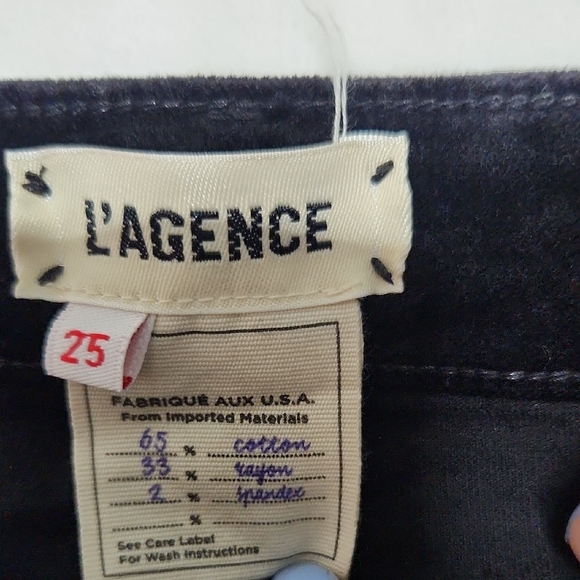 L'AGENCE Black Ankle Cropped Pants - Picture 2 of 8